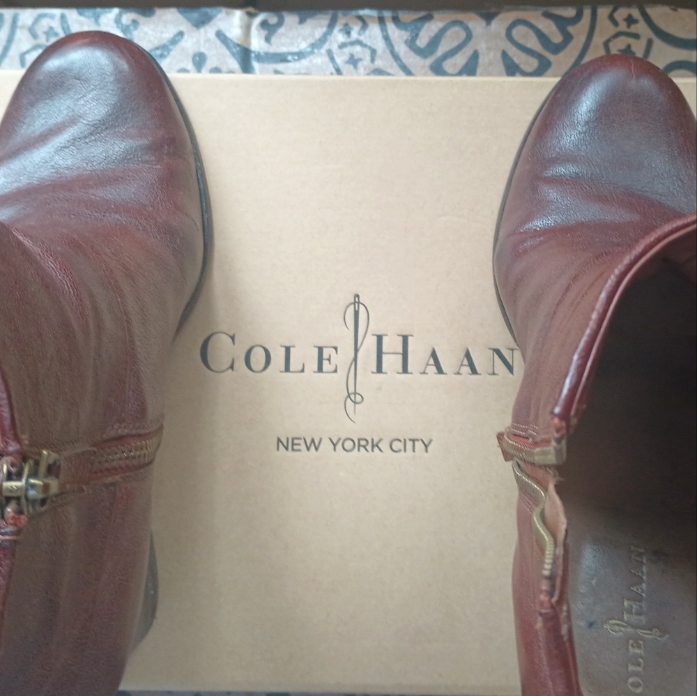Cole Haan Leather Ankle Booties